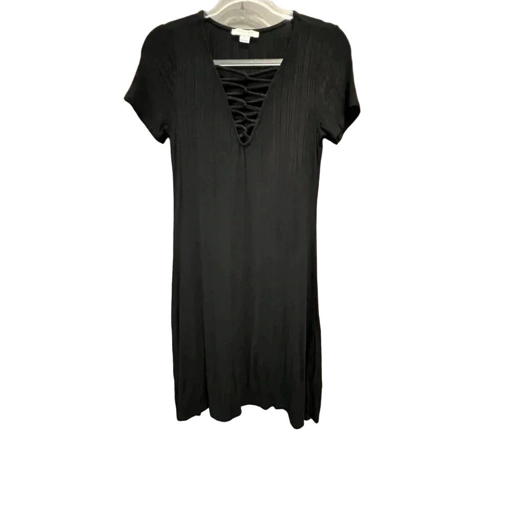 Favlux Fashion Black Mid Length Dress Size Large